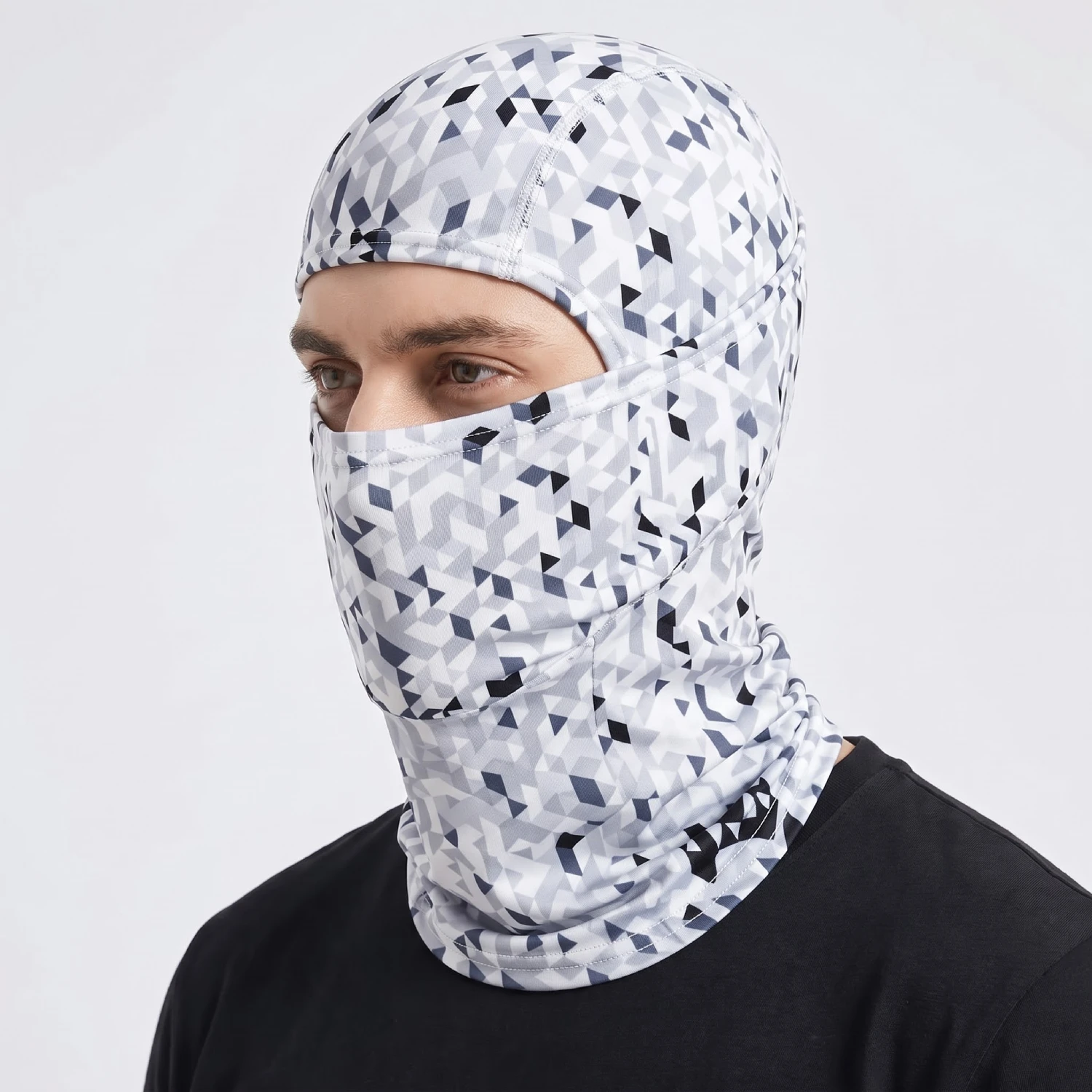 Balaclava Pasamontañas Táctico Geométrico Blanco Balaclava Pasamontañas Táctico Geométrico Blanco