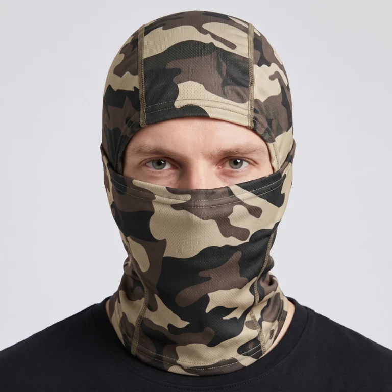 Balaclava Pasamontañas Táctico Camuflado Beige con Negro
