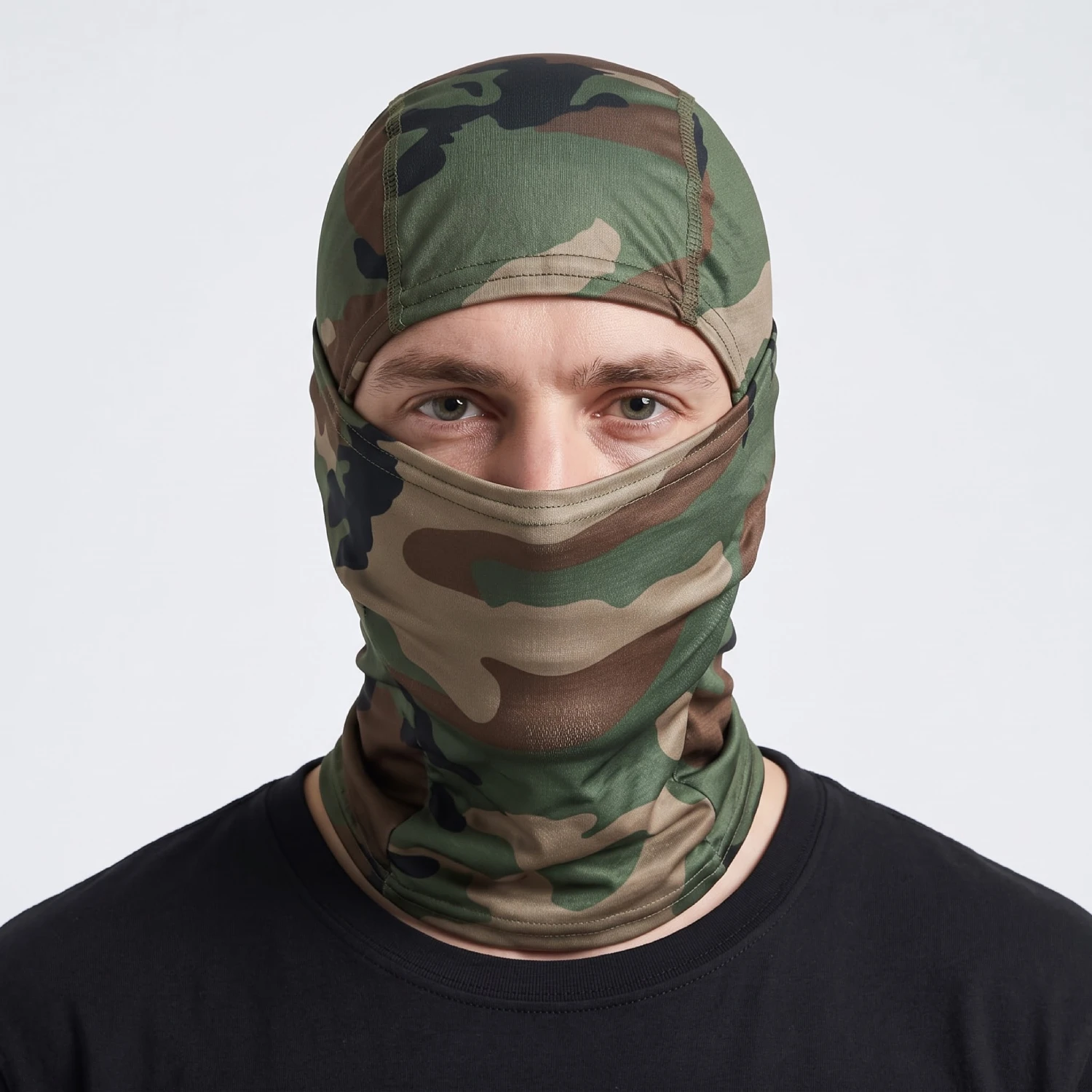 Balaclava Pasamontañas Táctico Camuflado Verde Militar Balaclava Pasamontañas Táctico Camuflado Verde Militar
