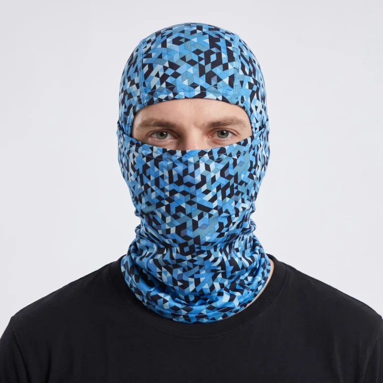 Balaclava Pasamontañas Táctico Geométrico Celeste