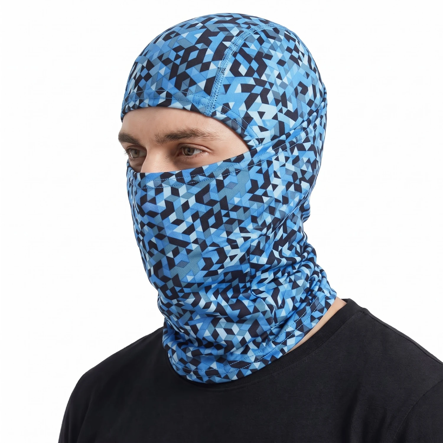 Balaclava Pasamontañas Táctico Geométrico Celeste Balaclava Pasamontañas Táctico Geométrico Celeste