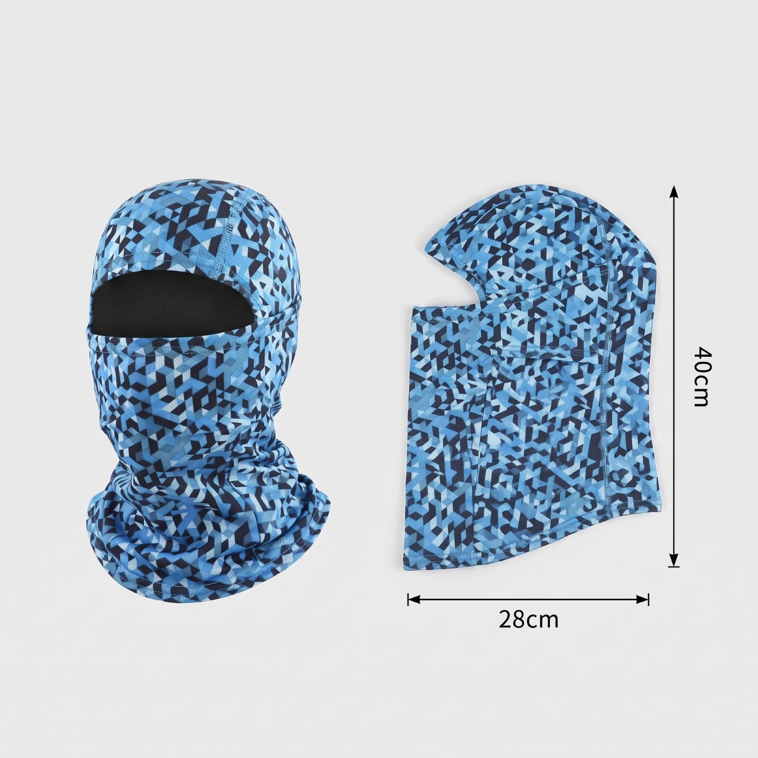 Balaclava Pasamontañas Táctico Geométrico Celeste Balaclava Pasamontañas Táctico Geométrico Celeste